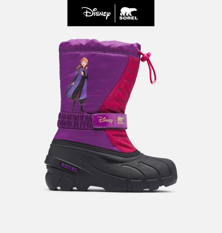 Sorel Çocuk Disney X Youth Flurry™ Frozen 2 –Anna Edition - Kar Botu Mor/Siyah - 193-UBPASK